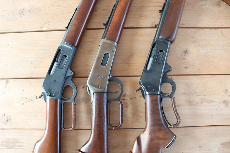 Leather Lever Wraps on lever action rifles