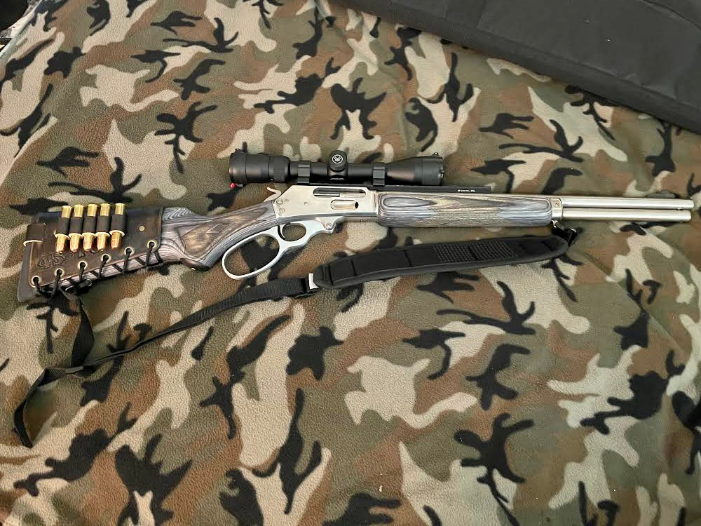 Picture of Marlin 1895 SBL with cartridge cuff