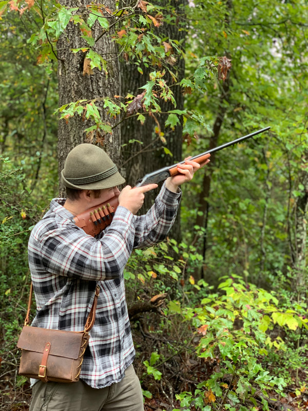 Squirrel hunting with 410 gauge H&R Topper break action shotgun with Cartridge Cuff buttstock shell holder