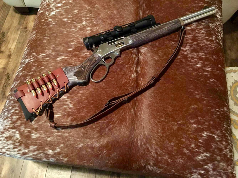 Marlin 1895 SBL with Cartridge Cuff buttstock shell holder